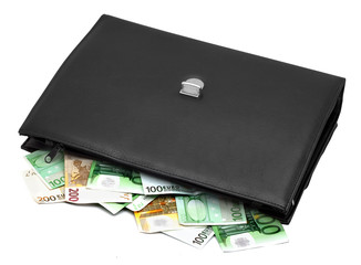Briefcase with money