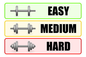 degrees of difficulty with barbell