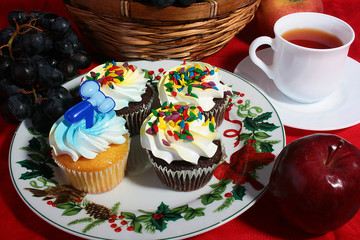 Cakes with a cream