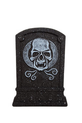 halloween grave stone on a white background