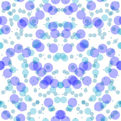 Fototapeta na wymiar Seamless wallpaper pattern with round blue design