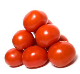 red tomato isolated  on white background