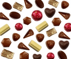 chocolate bonbons background