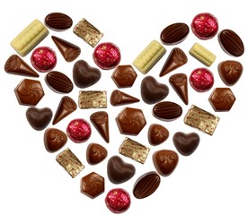 chocolate bonbons heart