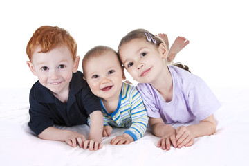 Kids on bed