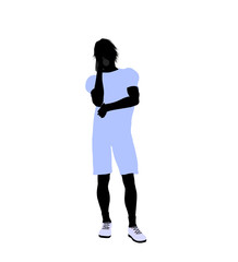 Male Tennis Player Illustration Silhouette