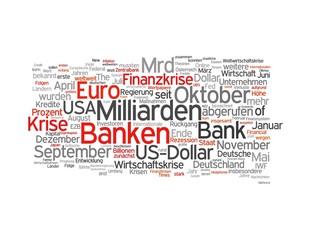 Finanzkrise - Abstract word cloud
