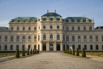 Fototapeta na wymiar belvedere in vienna - morning