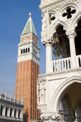 Fototapeta na wymiar Venice - Doge palace and bell-tower