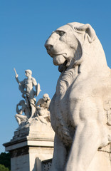 Rome - statue from Vittorio Emanuel landmark - lion