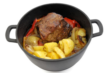 Schmorrbraten im Topf