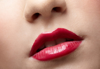beautiful girl's lips