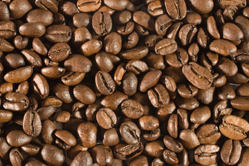 Closeup of coffee beans (as a background)