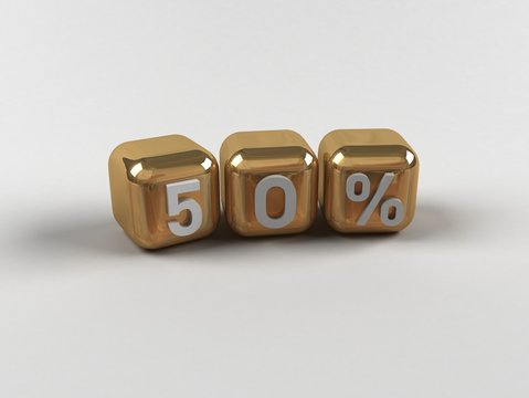 50 % on golden boxes