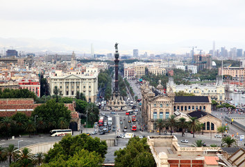 Obraz premium an aerial view of Barcelona City