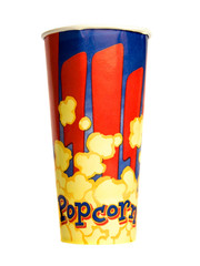 Fototapeta premium Popcorn bucket isolated over white