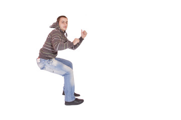 Man isolated on white