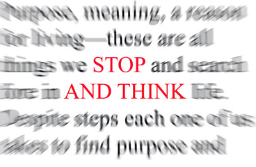Stop and think