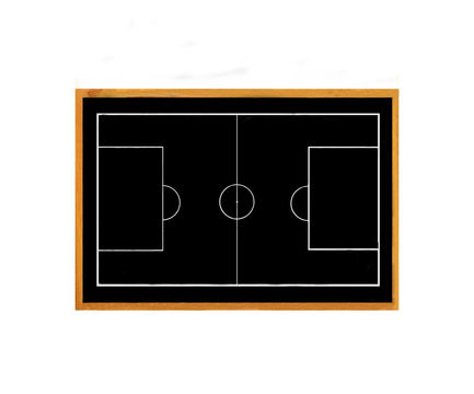 soccer field on black chalkboard clip art preview