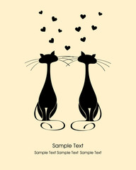Greeting card with cats