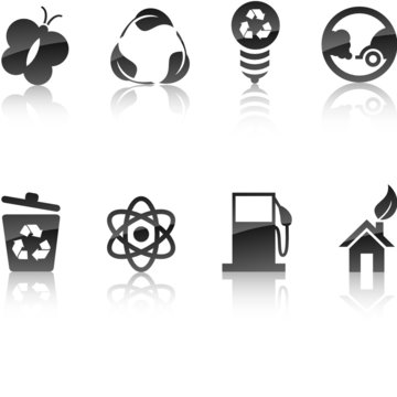 Ecology icon collection. Vector illustration.