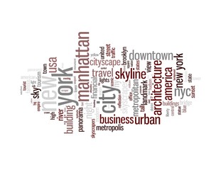 New York - Abstract postcard