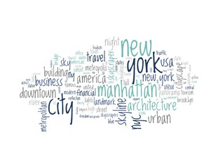 New York - Abstract postcard