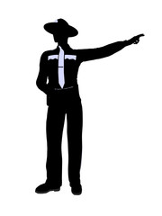 Male Police Officer Illustration Silhouette