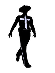 Male Police Officer Illustration Silhouette