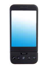 Modern mobile phone isolated on white background