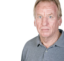 Senior Male against White Background