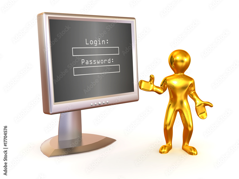 Poster Monitor with Login and password