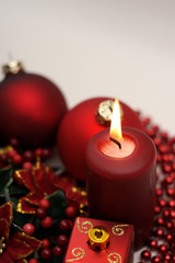 weihnachts deko mit kerze