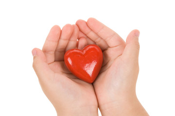 Fototapeta premium Hand holding a Red Heart