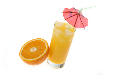 glass with orange juice