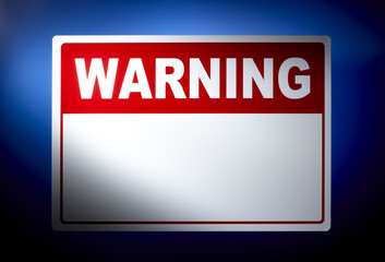 Blank Warning sign