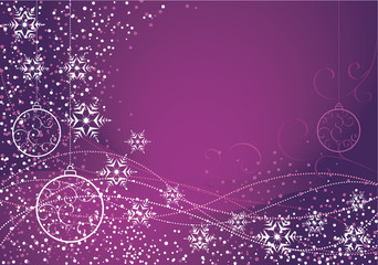 purple Christmas decoration - obrazy, fototapety, plakaty