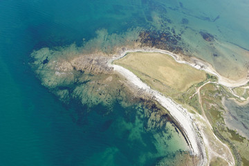 vue aerienne de la Pointe Erlong, St Pierre Lopérec