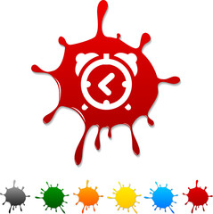 alarm-clock  blot icon. Vector illustration