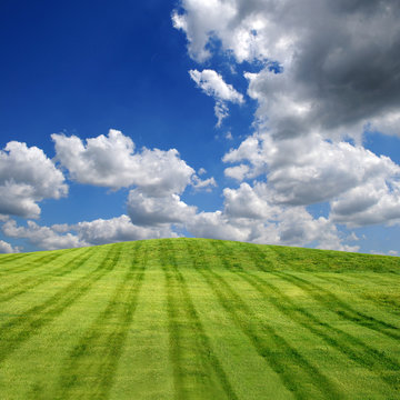 Green Field and Clouds