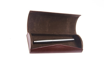 Wooden case on pen