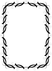 Black ornament frame