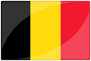 drapeau glassy belgique belgium flag - obrazy, fototapety, plakaty