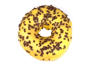 delicious donut on white background