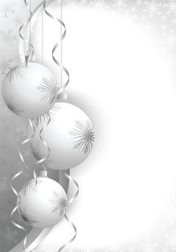 christmas balls grey