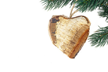 heart made of wood - christmas time