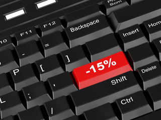 Keyboard - with a fifteen percent