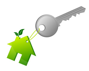 Green house key, ecology housing