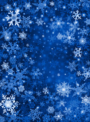 Blue Snow Background - 17721346