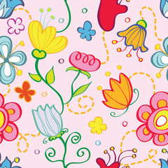 Fototapeta na wymiar seamless background floral pattern